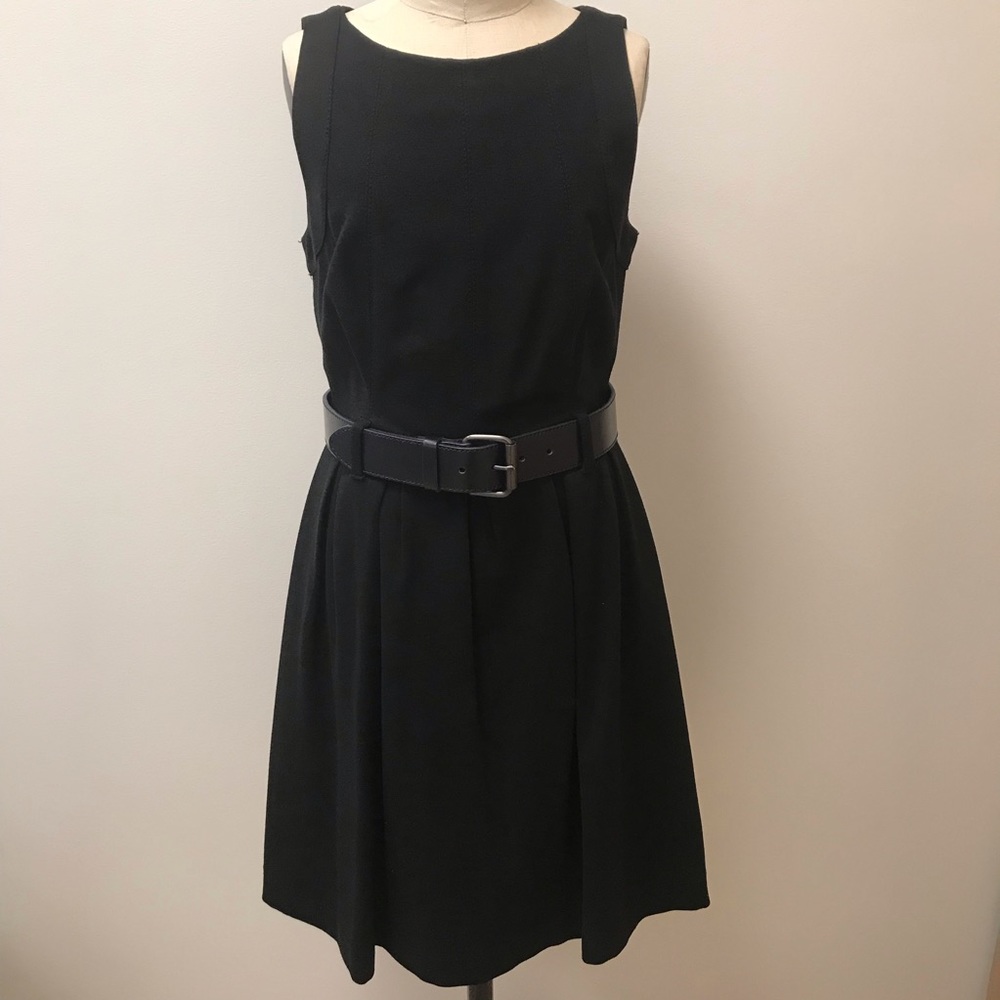 Theory belted jersey dress